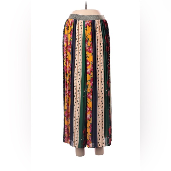 Anthropologie Dresses & Skirts - Anthropologie Floral Striped Maxi Skirt